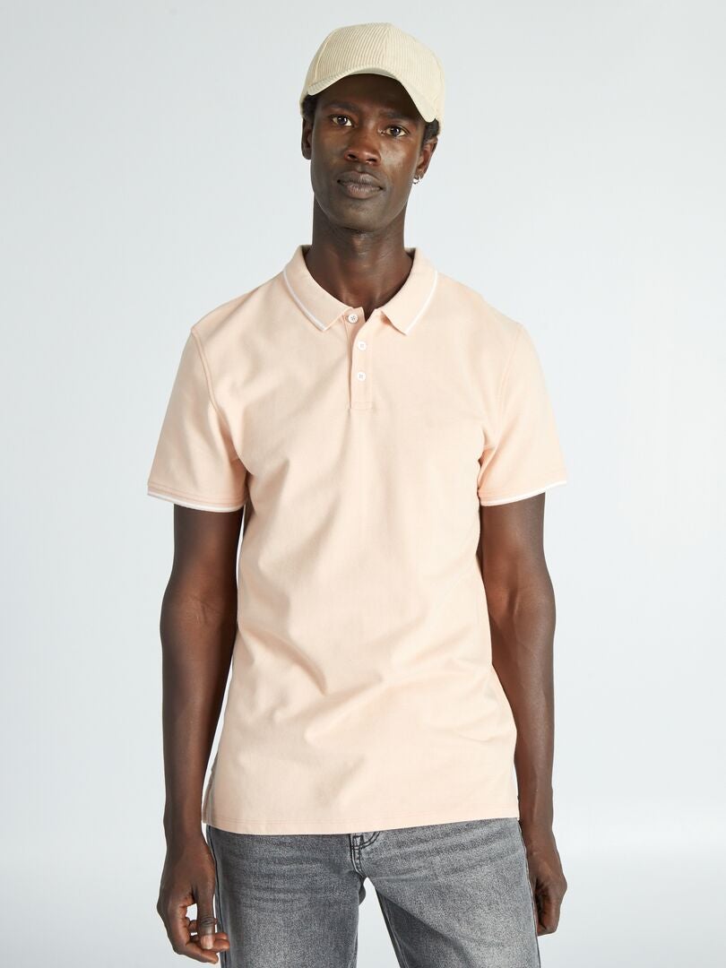 Polo de piqué de algodón - ROSA