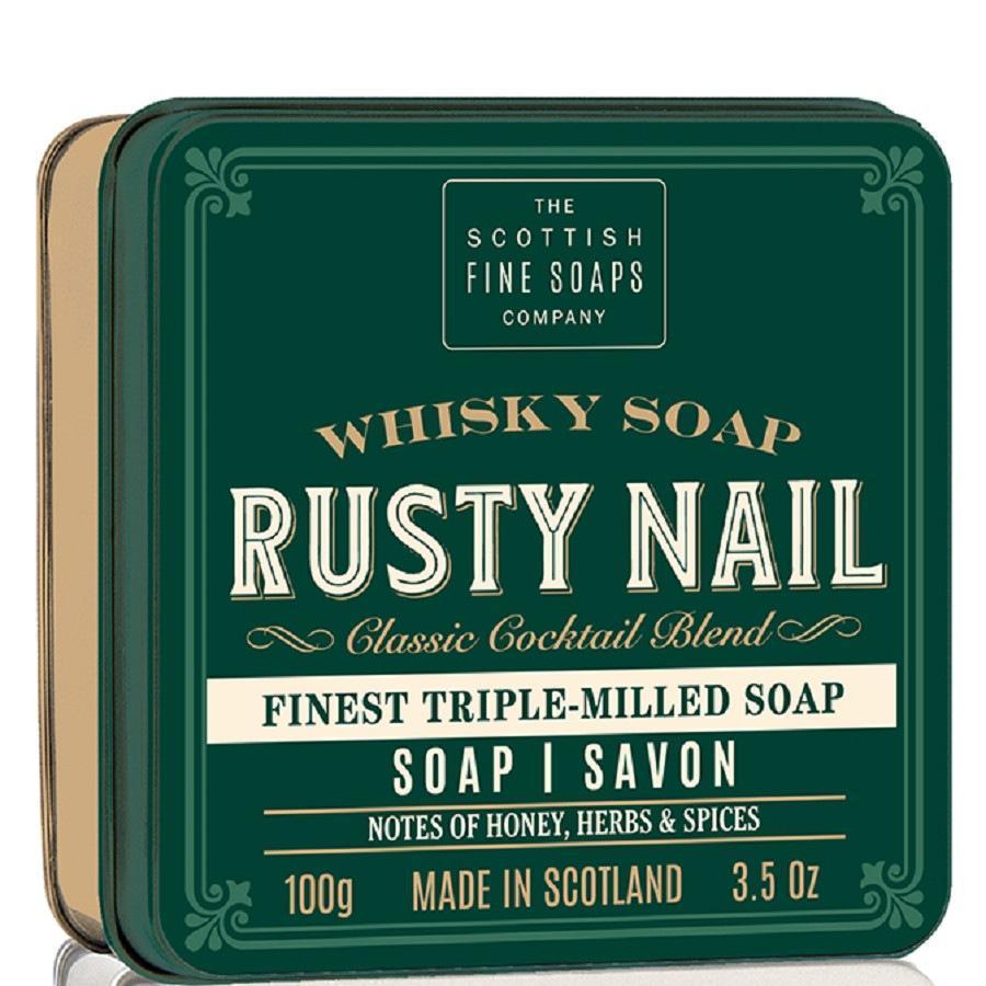 Scottish Fine Soaps sapun za tijelo, sapun u limenci, sapun s mirisom viskija, zahrđali čavao - 100 g