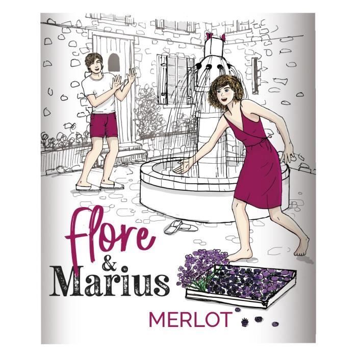 Flore & Marius 2023 IGP Atlantique Merlot – Bordeaux-Rotwein
