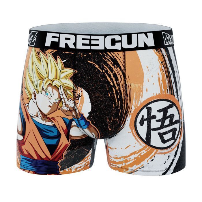 Freegun Boys' Boxer Shorts DRAGON BALL Z, Boys' Underwear - Orange (Pack of 3)
