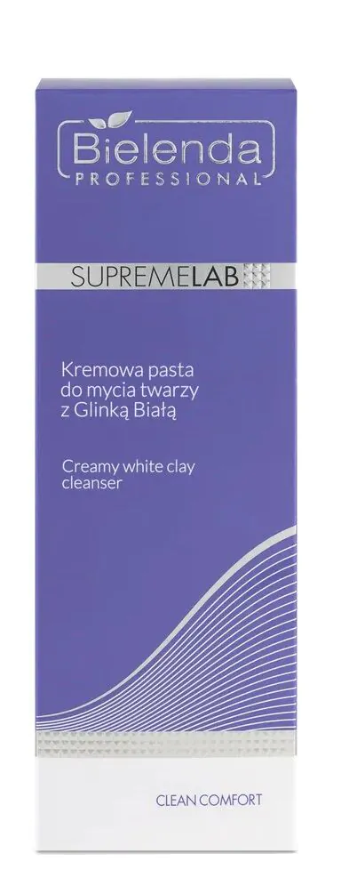 Bielenda Professional Supremelab Clean Comfort Kremowa pasta do mycia twarzy z Glinką Białą