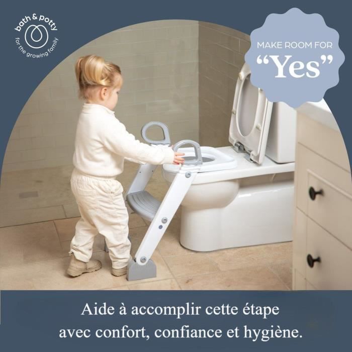 DREAMBABY STEP-UP Toilettensitz – Töpfchentraining – 2 verstellbare Stufen – Aqua