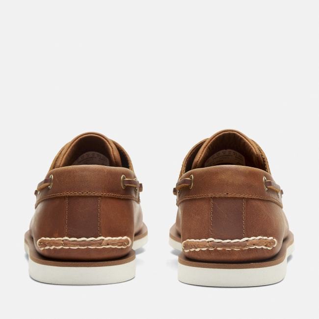 Scarpa da Barca in Pelle Classic da Uomo in                marrone chiaro