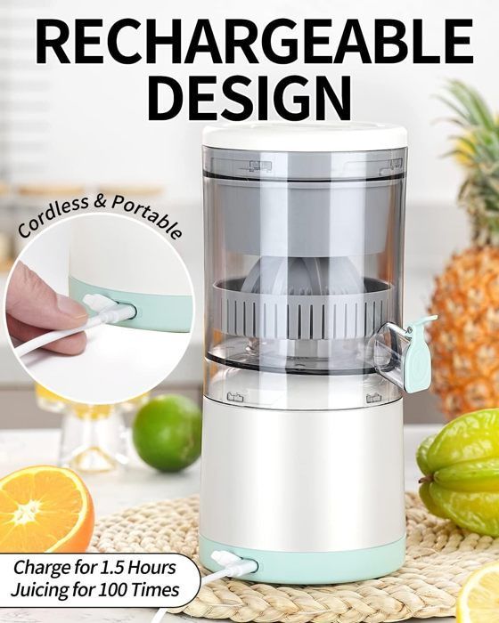 Spremiagrumi elettrico, ricarica USB, portatile, senza BPA, capacità 220 ml