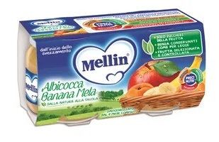 MELLIN Mellin HOMOGENIZADO Damasco Banana Maçã 2X100 G Comida para Bebé