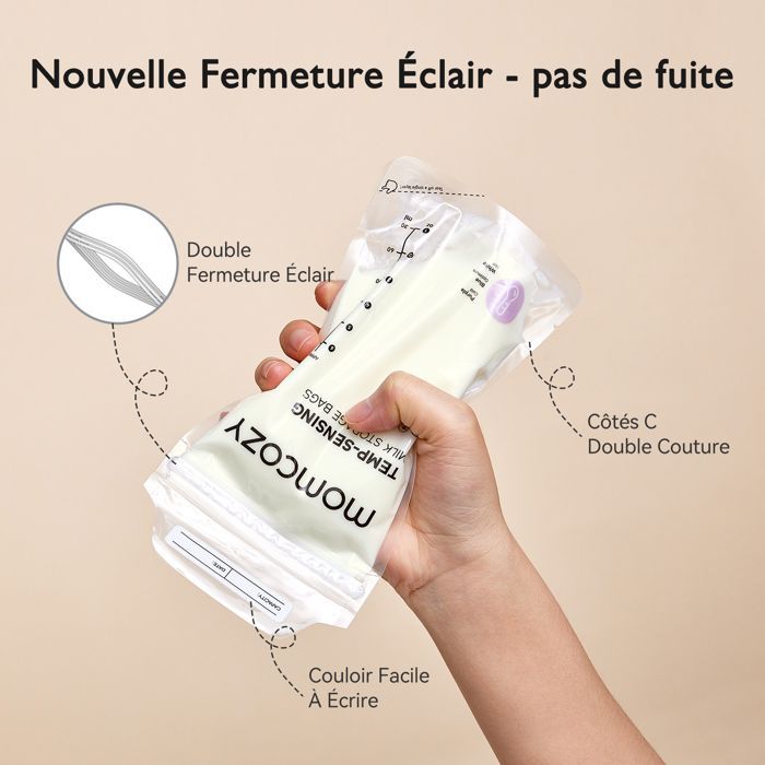 Momcozy Lot de 120 sachets de conservation de lait maternel