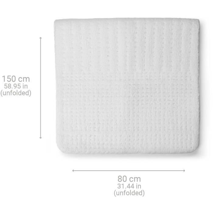 Cubrecolchón térmico extra suave de felpa - MEDISANA - HU 672 - Calentador de cama - 4 niveles de temperatura - 3 temporizadores - Lavable