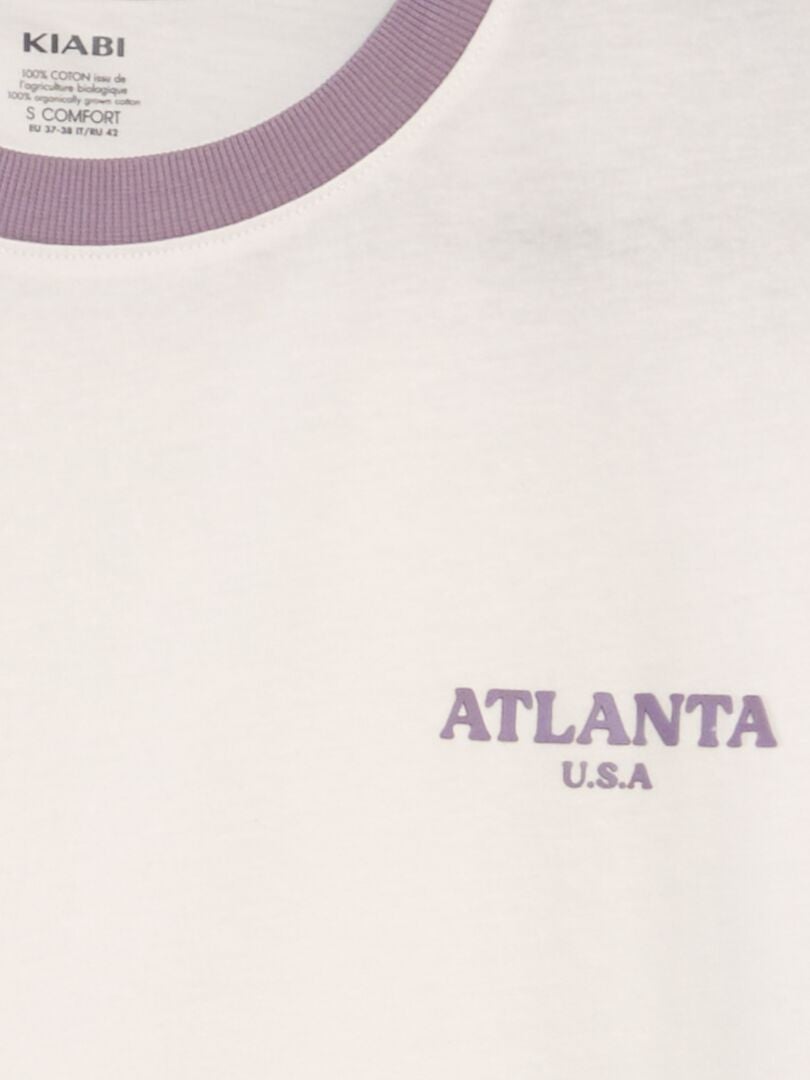 T-shirt met ronde hals en kleurblokken - groen