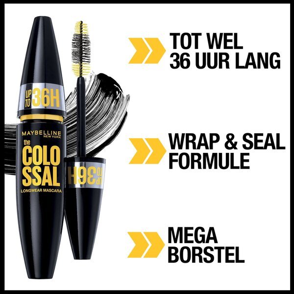 Maybelline New York The Colossal 36H vodoodporna maskara za dolgo obstojnost