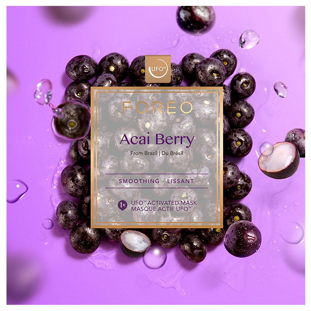 FOREO mitrinoša maska ādas kopšanai UFO™ Acai Berry – ACAI BERRY