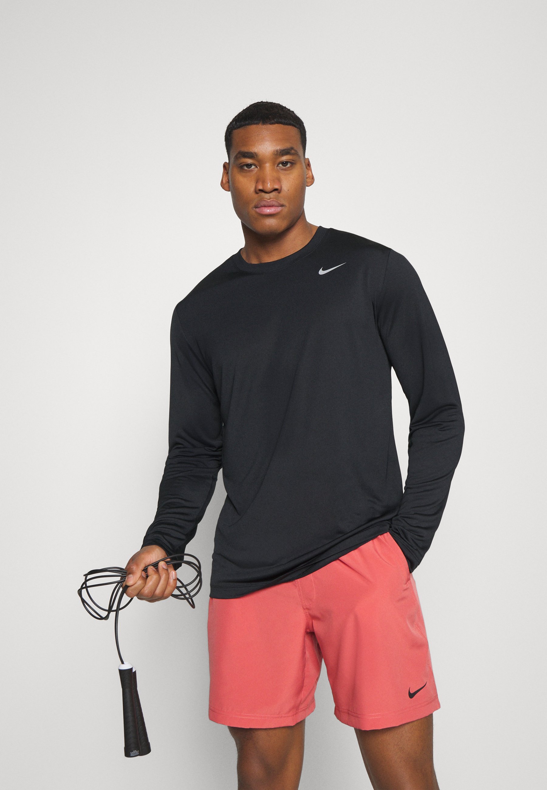 Nike Performance TEE RESET - Maglia a maniche lunghe - nero/argento opaco