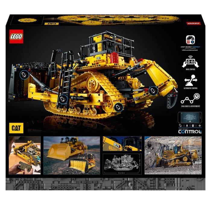 LEGO® 42131 Technic Bulldozer D11 Cat Vehículo de construcción interactivo con control remoto para adultos con aplicación