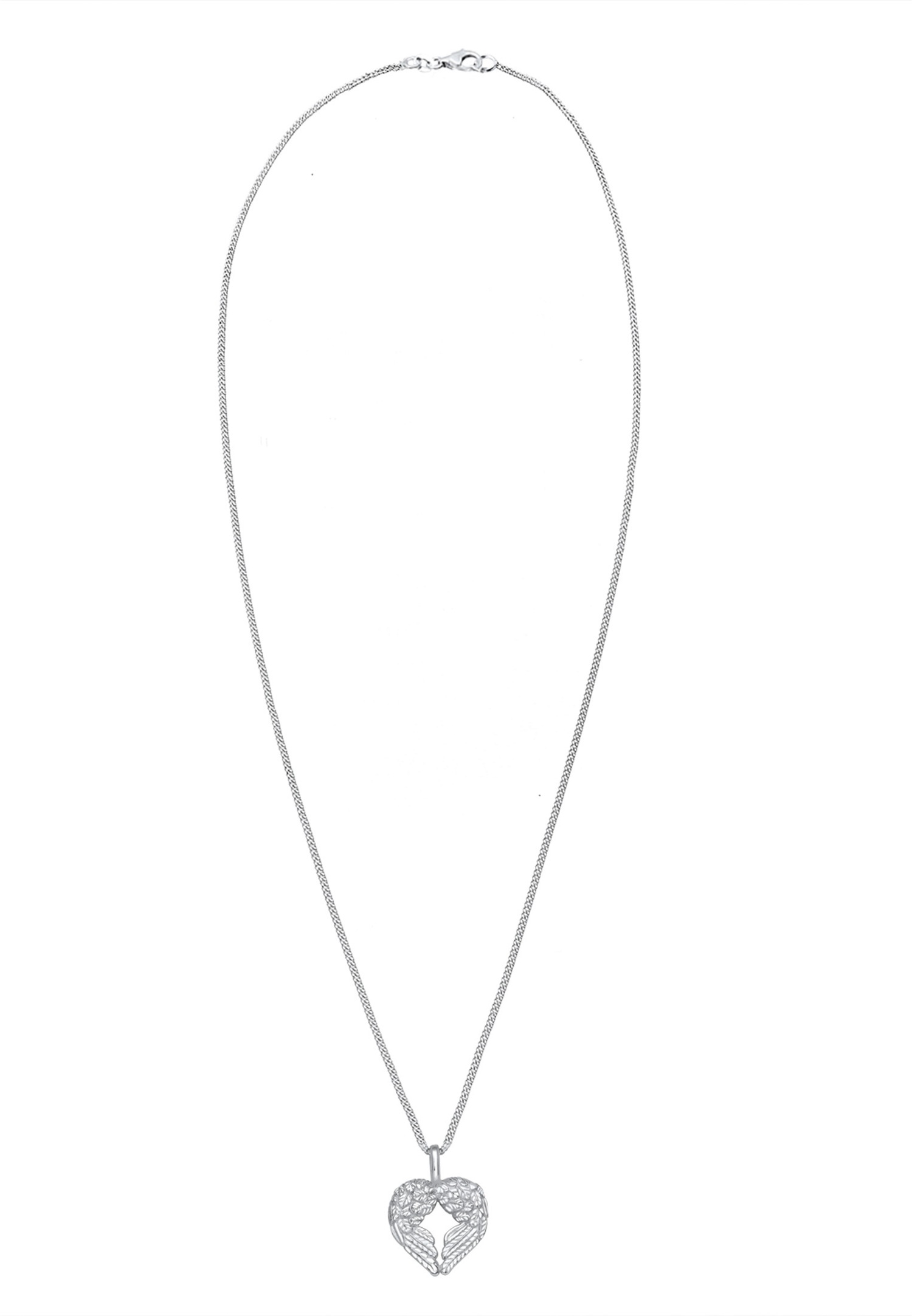 Elli Femmes ailes d'ange pendentif en forme de cœur en argent sterling 925