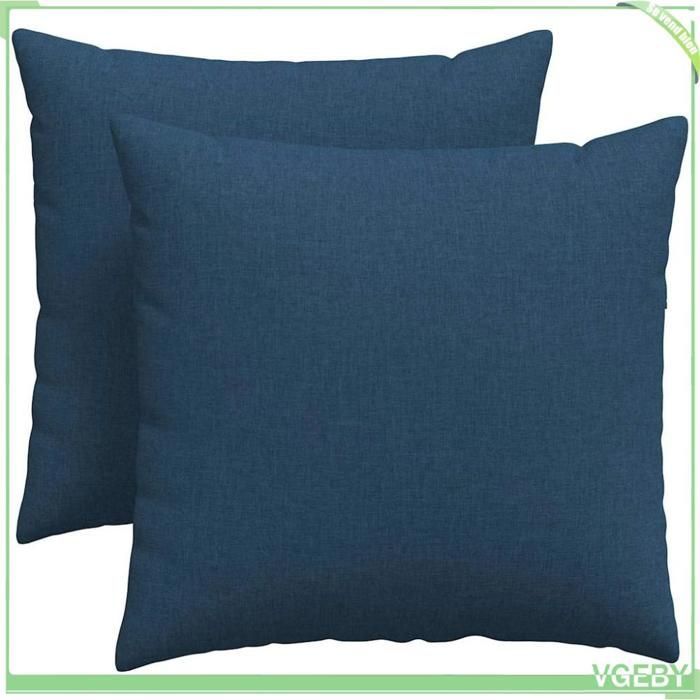 Almofadas para sofá - ABI - 2 unidades - Azul - 45 x 45 cm - Capas removíveis