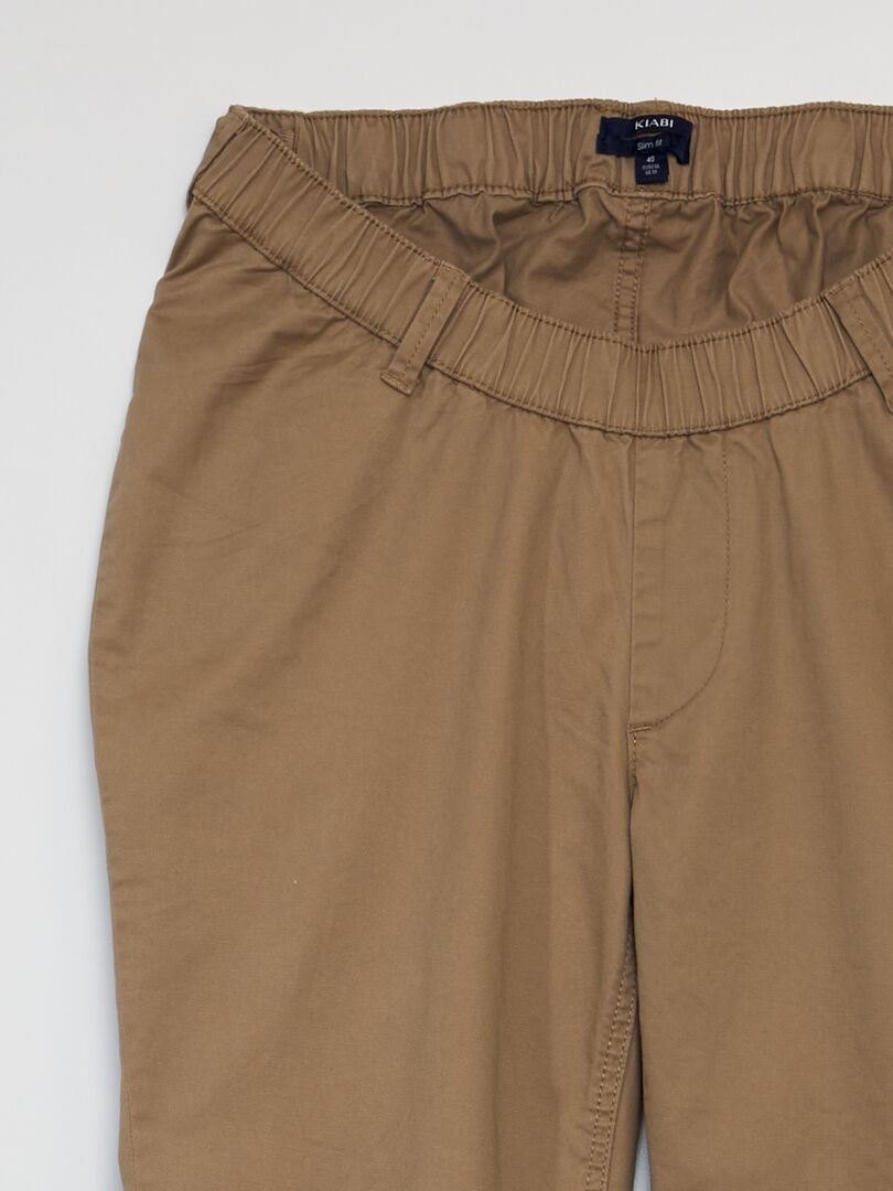 Calças chino slim - Super fáceis de usar - BEGE