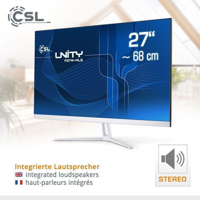 Unity F27W-ALS 27-inch All-in-One pc, Intel N200, 16 GB RAM, 512 GB SSD, Full HD, wit, Windows 11