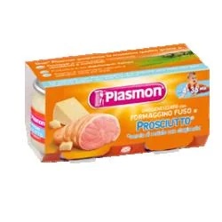 PLASMON Pâtée infantile homogénéisée au fromage et au jambon Plasmon, 2 pots de 80 g