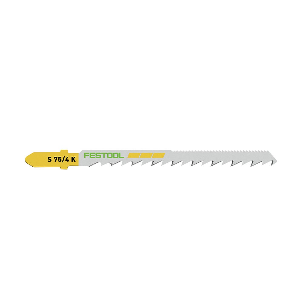 Lâmina de serra FESTOOL 75 mm x 4 mm com encaixe em T para corte de madeira – CURVA – 5 peças 204265