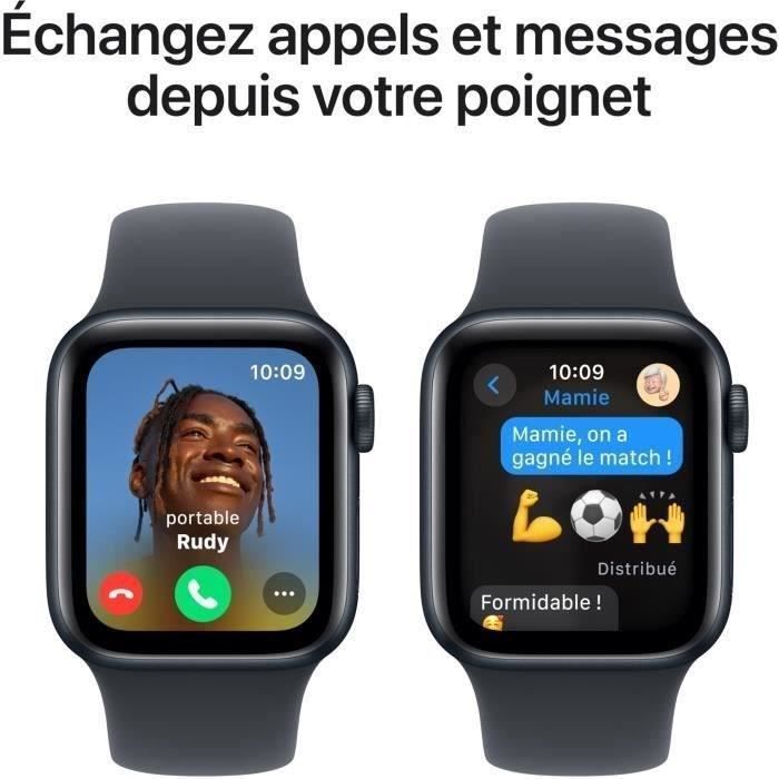 Apple Watch SE GPS - 40mm - Boîtier Midnight Aluminium - Bracelet Midnight Sport Band - M/L (2024) - Reconditionné - Excellent état
