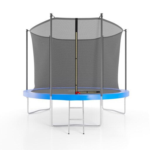 Trampoline de 305 cm (10 pieds) avec filet de sécurité, tapis de protection et échelle.