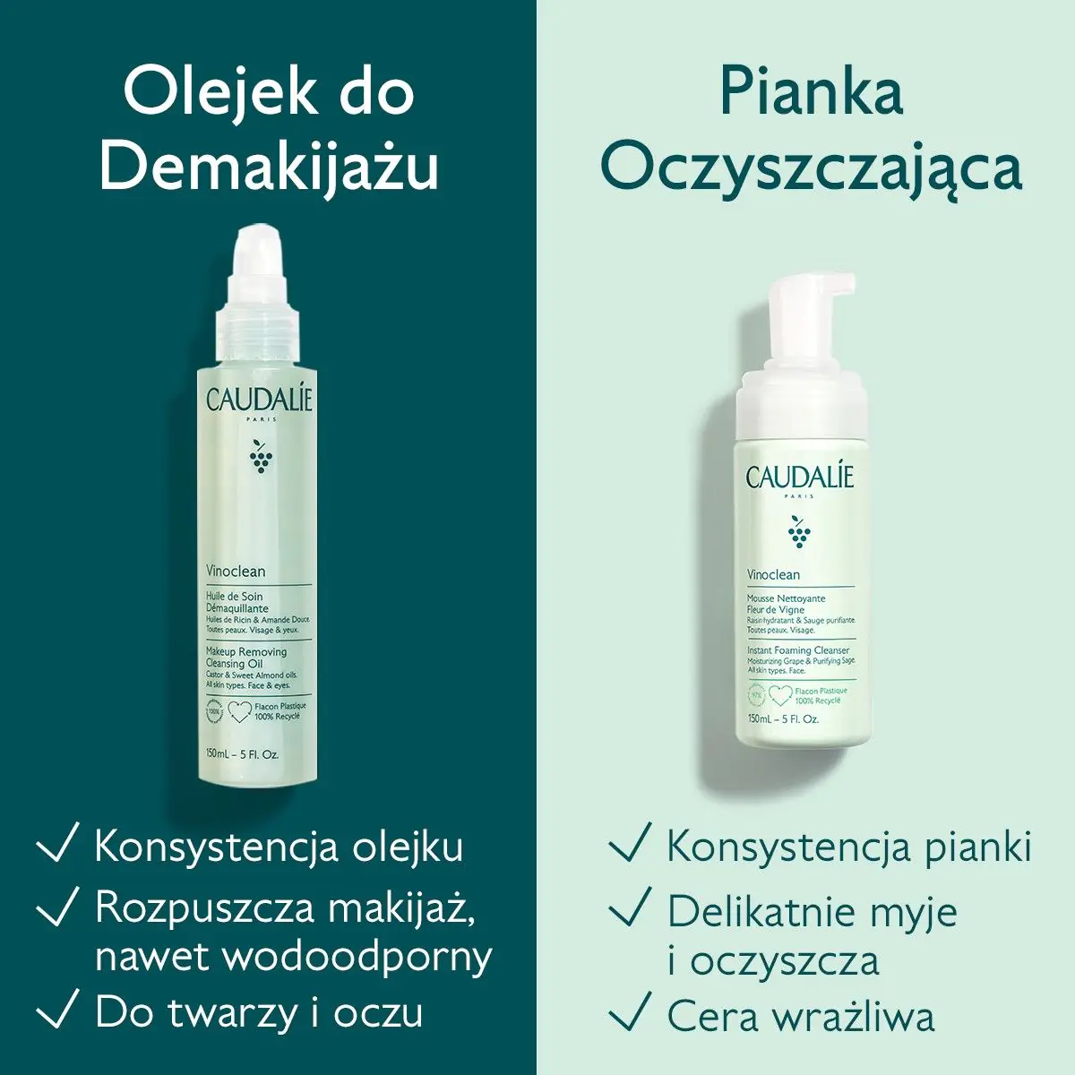 Caudalie Vinoclean Olejek do demakijażu, 150 ml