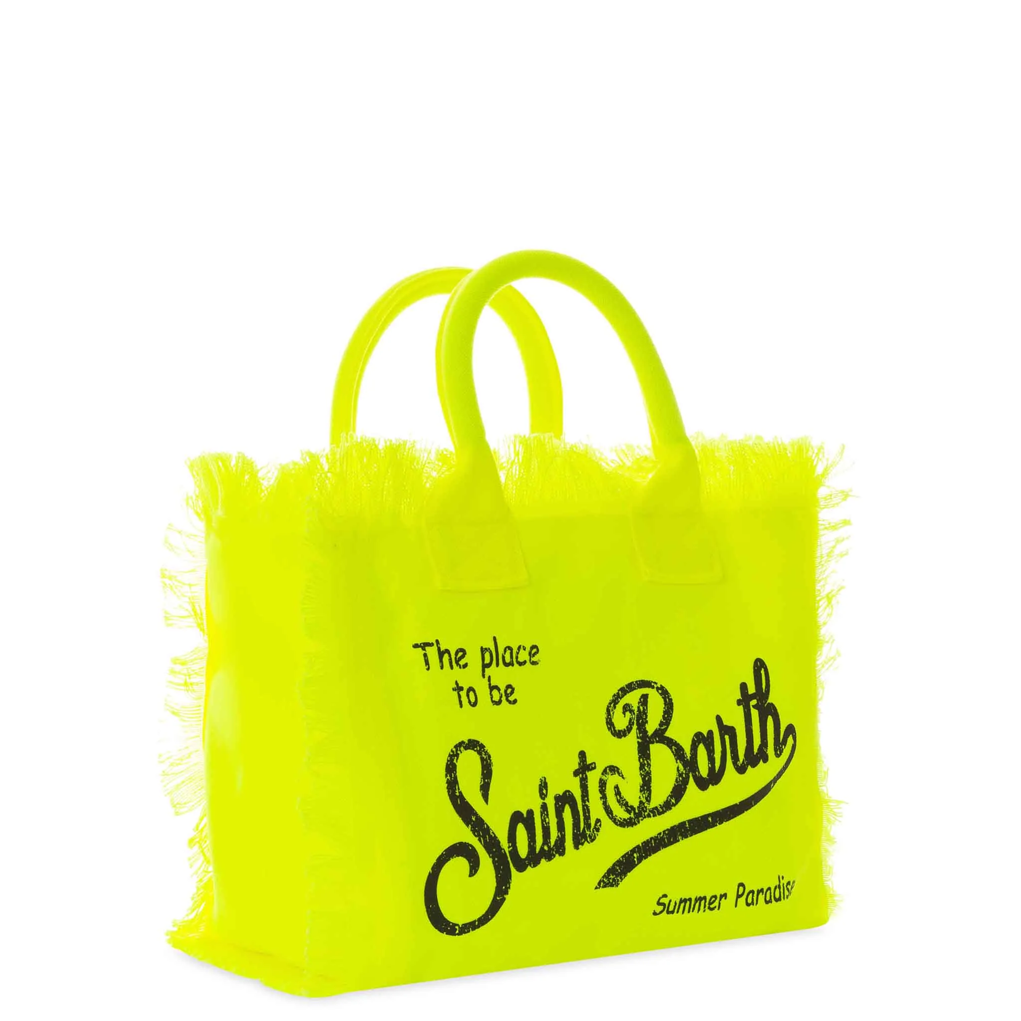 Colette tas van fluorescerend geel katoenen canvas