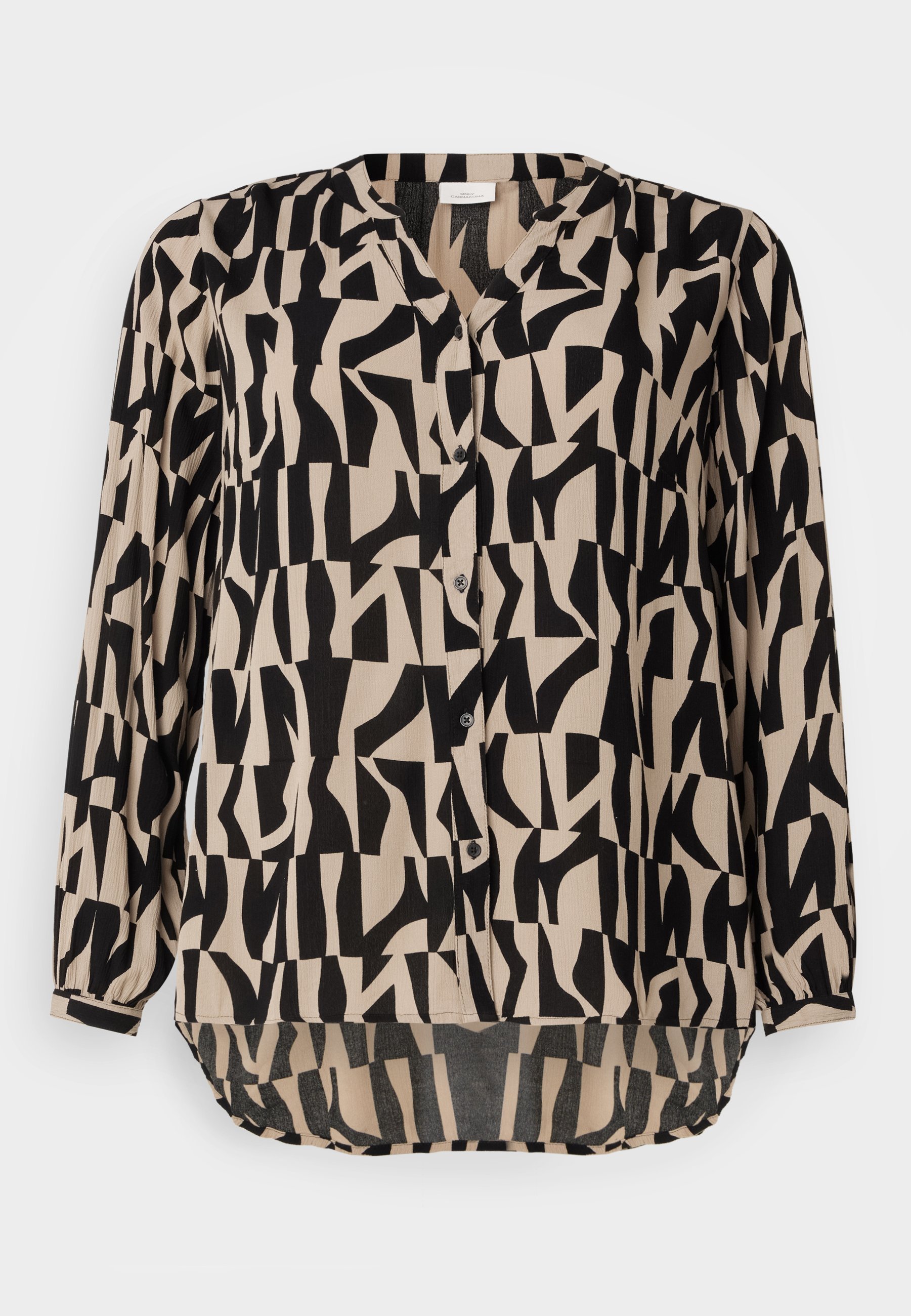 Chemise à col en V Carmakoma CARDIANA ANITA LIFE - Noir/beige