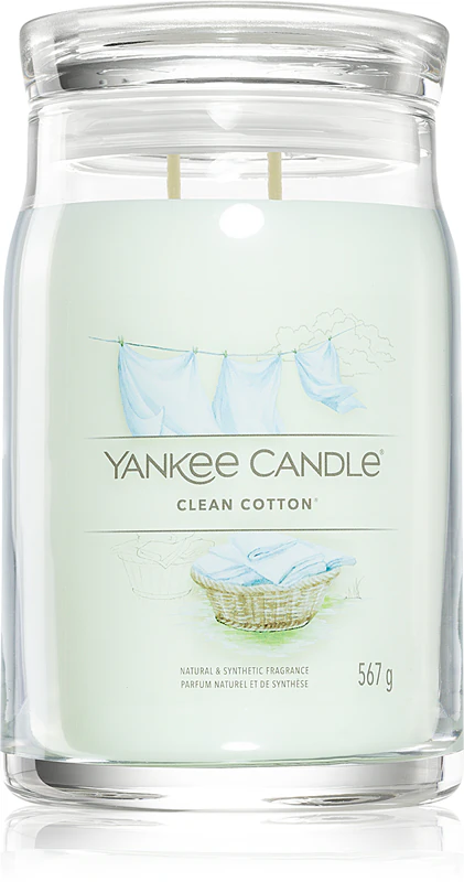 Vela perfumada Yankee Candle Clean Cotton Signature