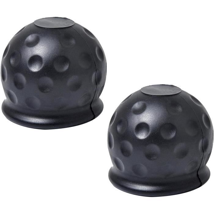 Cubierta para bola de enganche de remolque, cubierta para bola de enganche de coche, cubierta para bola de enganche de remolque, 50 mm, 2 piezas, negro