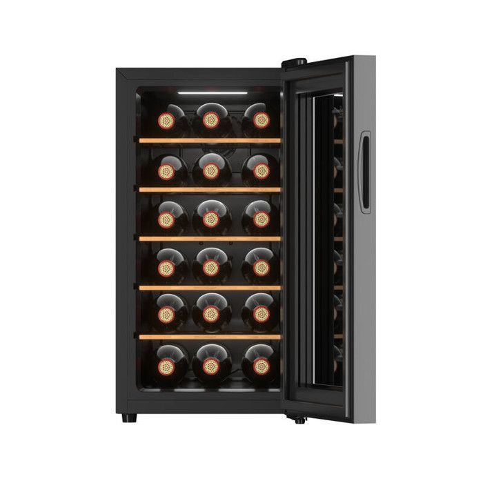 18SILENCE – Wine cellar – La Sommelière – 18 bottles – 1 zone – 34.5 × 51.0 × 65.2 cm – Class F – 25 dB