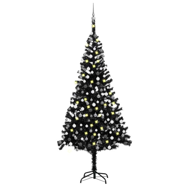 Sztuczna choinka Czarny 240 x 120 cm vidaXL
