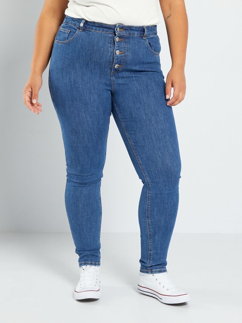 Spodnie Skinny Stretch - 5 kieszeni - L30 - NIEBIESKIE