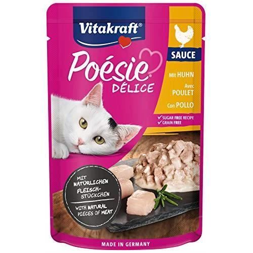 Alimento para gatos - VITAKRAFT - Delicioso filete de pollo para gatos adultos - Paquete de 23 sobres 35284