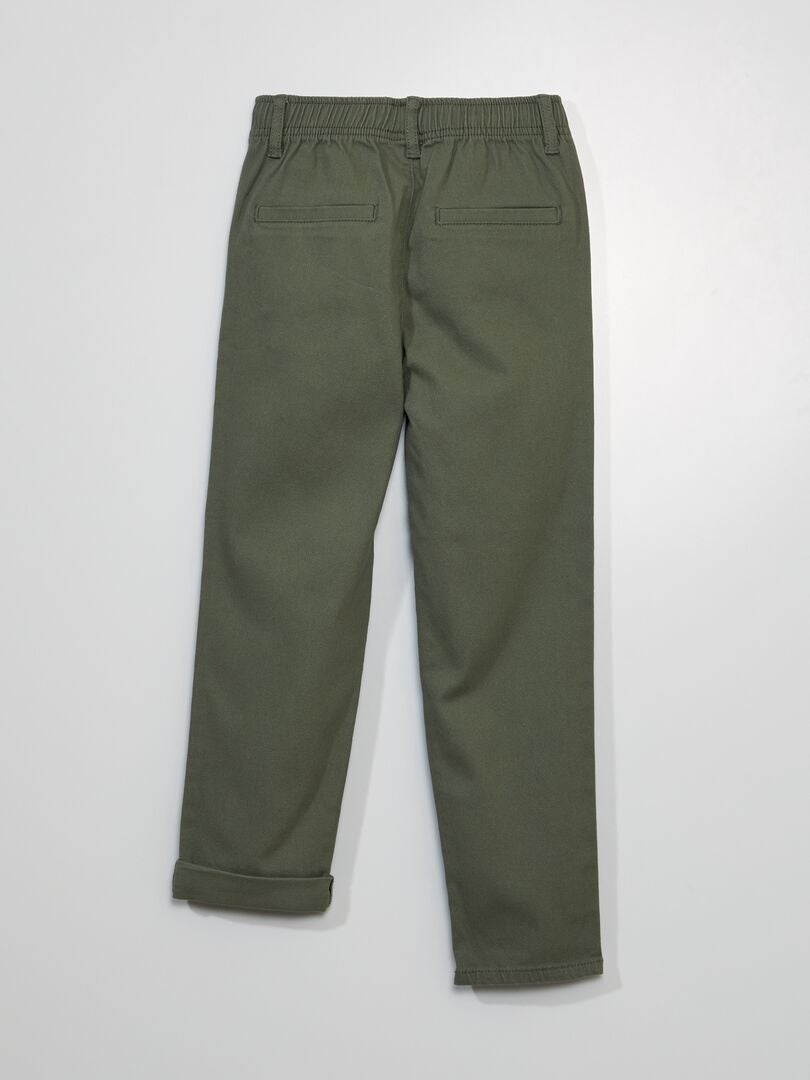 Calça chino elástica - VERDE