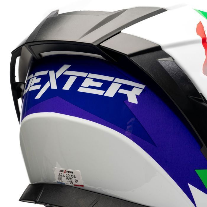 Casco integral para moto MOTOBLOUZ EROS JOKR con visera solar | Homologado ECE 22.06 | Pinlock incluido | Blanco brillante |