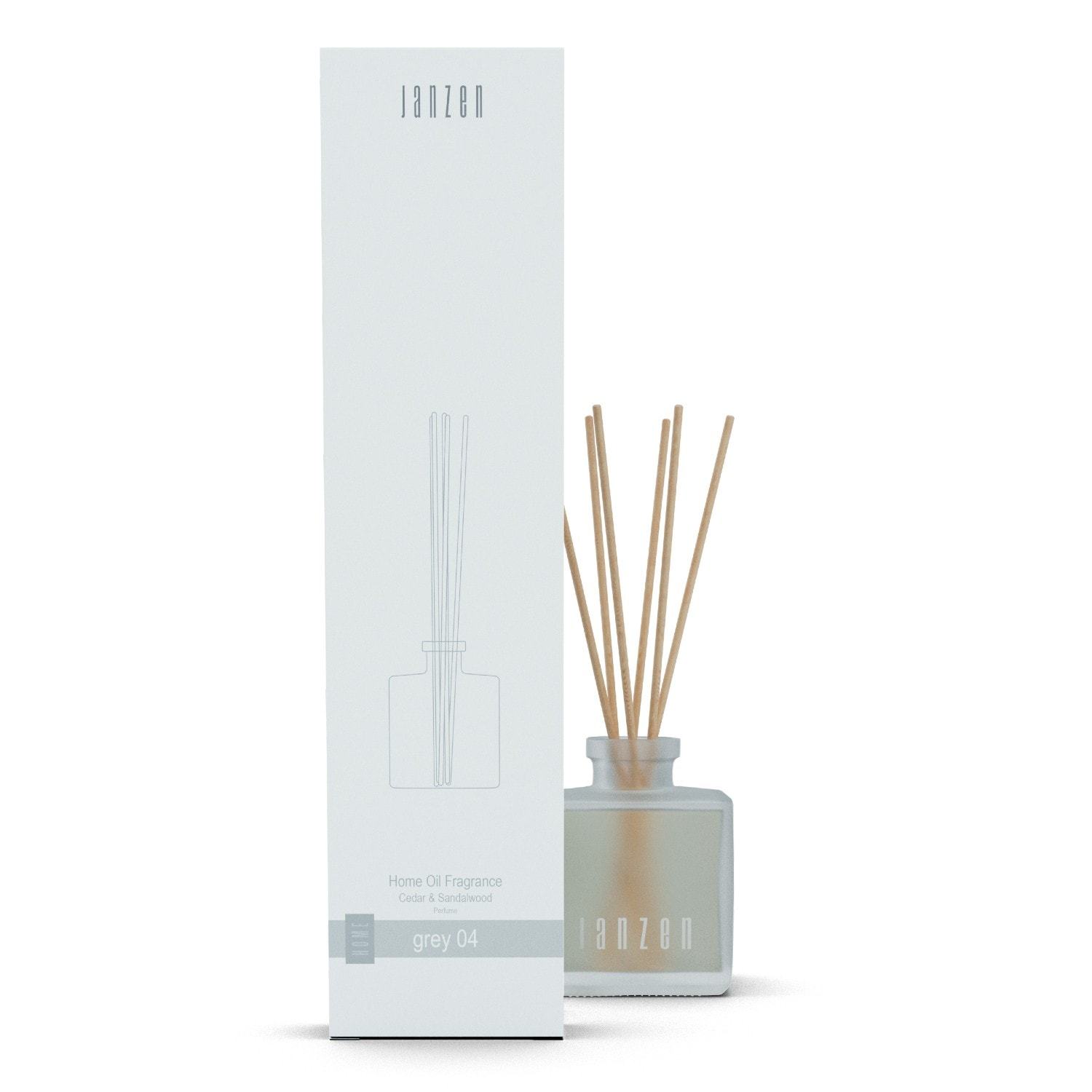 Janzen Room Fragrance Grey 04, plniteľné vonné tyčinky – 200 ml