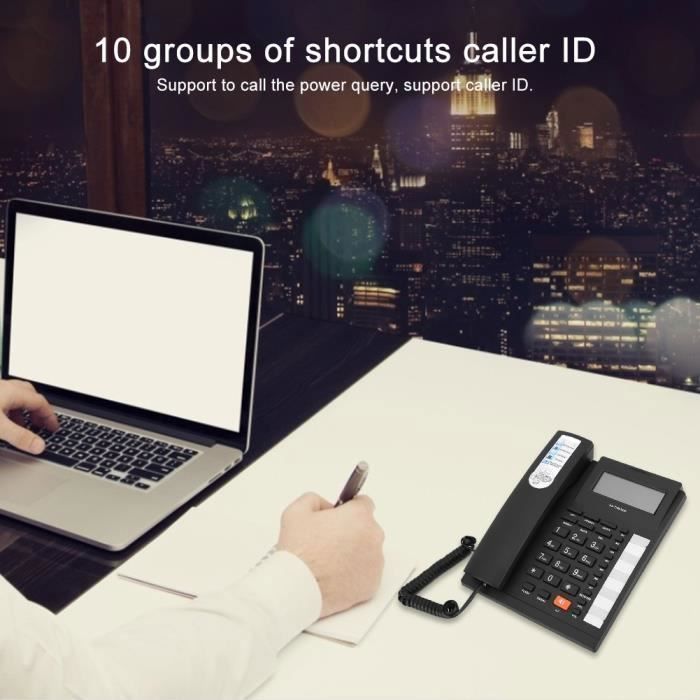 KX T7007 kablet telefon, dobbelt interface, nummervisning, store knapper, aftagelig telefon, etiket