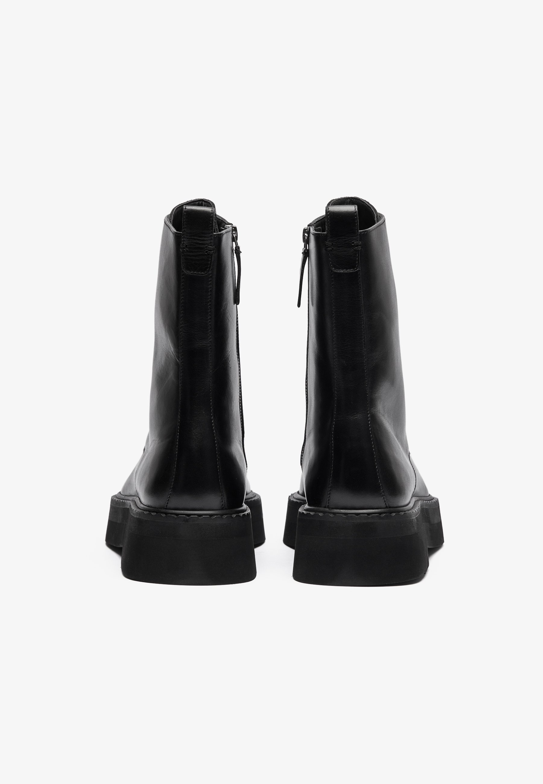 Zign Studio UNISEX - Enkellaarsjes met vetersluiting - zwart