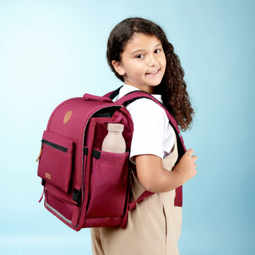 Cabaia Ontdek de grote bordeauxrode Matera schooltas