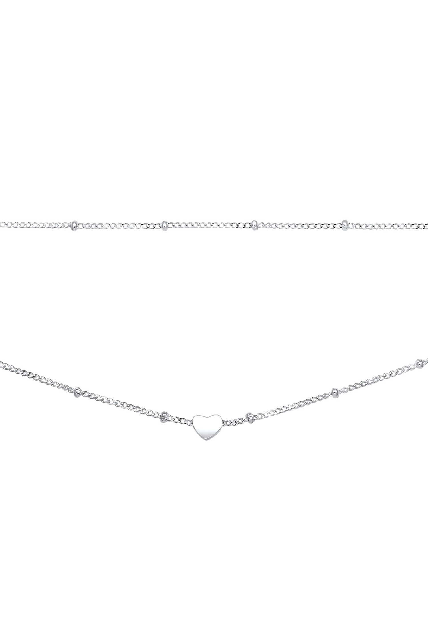 Elli Femmes Choker Look des Couches Coeur Tendance en Argent Sterling 925
