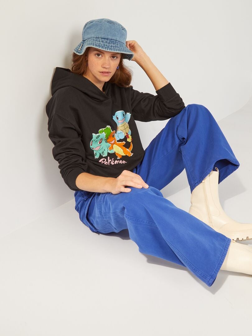 'Pokémon' hoodie - ZWART