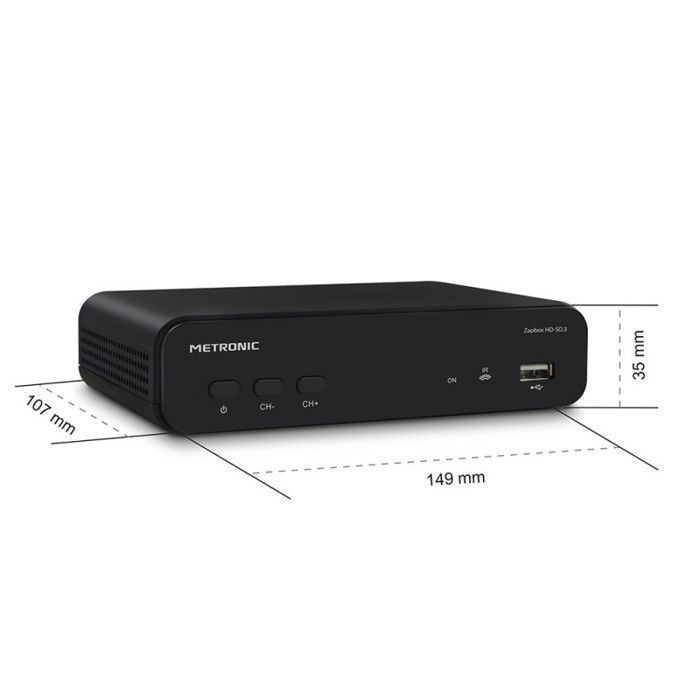 Metronic 441655 Décodeur TNT Full HD Zapbox HD-So.4 - Récépteur Enregistreur Chaines Gratuites - Port USB, HDMI, Ethernet