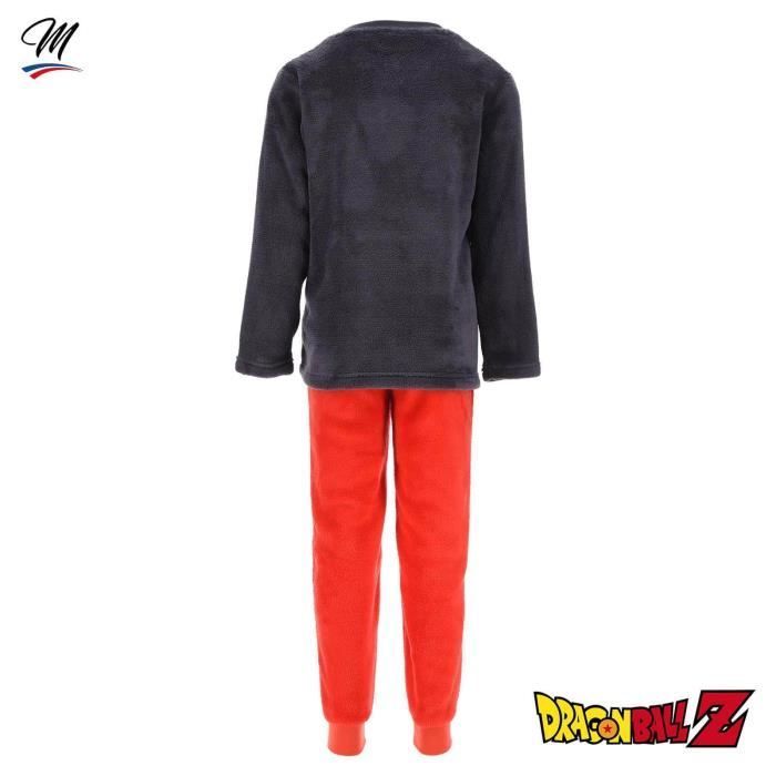 DRAGON BALL Z - Conjunto de pijama polar para niño - FM/3/PYJ/DBZ/HW2112/GREYRED/6