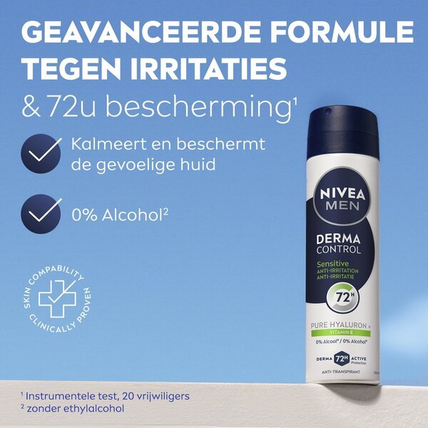 NIVEA Men Derma Control Sensitive антиперспирант спреј 150 мл