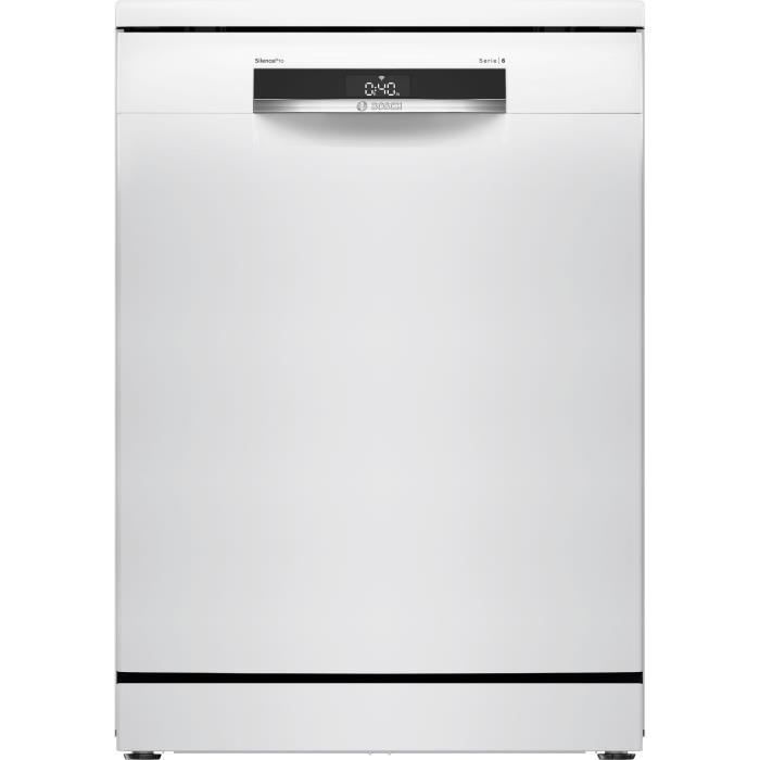 Lavavajillas independiente BOSCH SSMS6ZCW12F SER6 - 14 servicios - Inducción - 60 cm de ancho - 38 dB - Cajón para cubiertos - Blanco