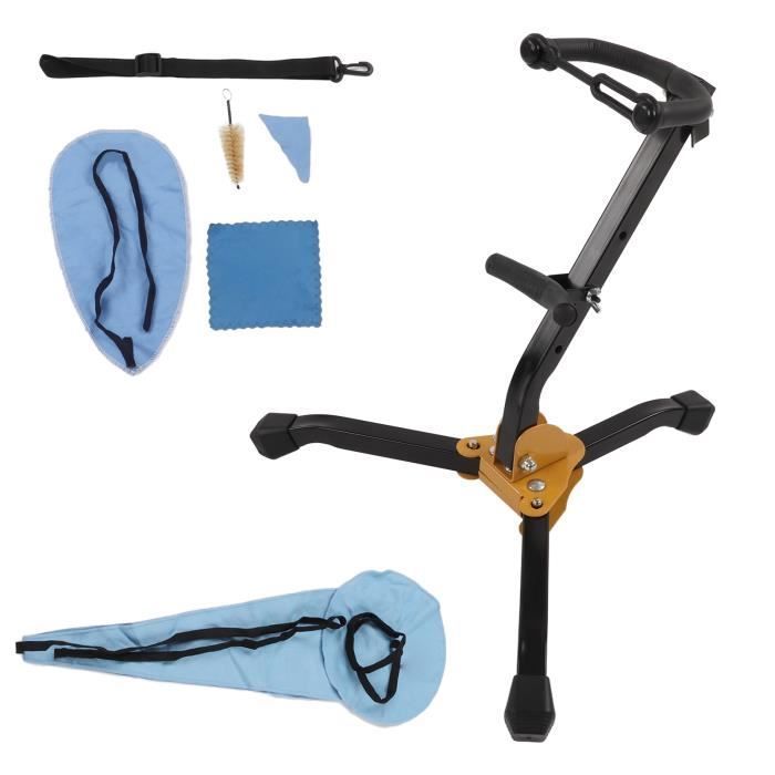 TMISHION Set di supporto per sassofono contralto, rack in metallo, kit di pulizia, accessori