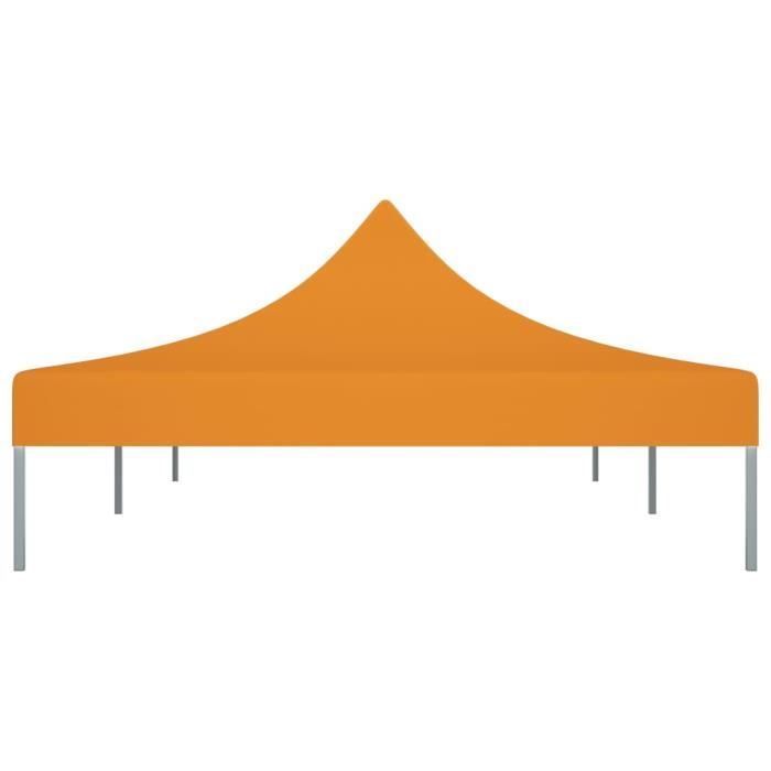Toit de tente de réception - Toile de Tonnelle 6x3 m Orange 270 g/m² pour extérieur terrasse jardin patio
