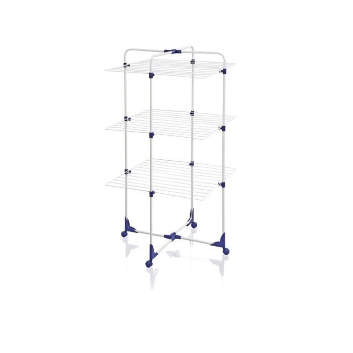 Stendibiancheria Leifheit 270 Classic 81454, con 27 m di spazio per stendere e telai pieghevoli, torre a 3 livelli, bianco