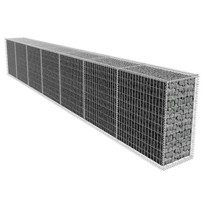 vidaXL Gabion Muurdeksel 600x40x100 cm Tuin Terras Steenmand 142530