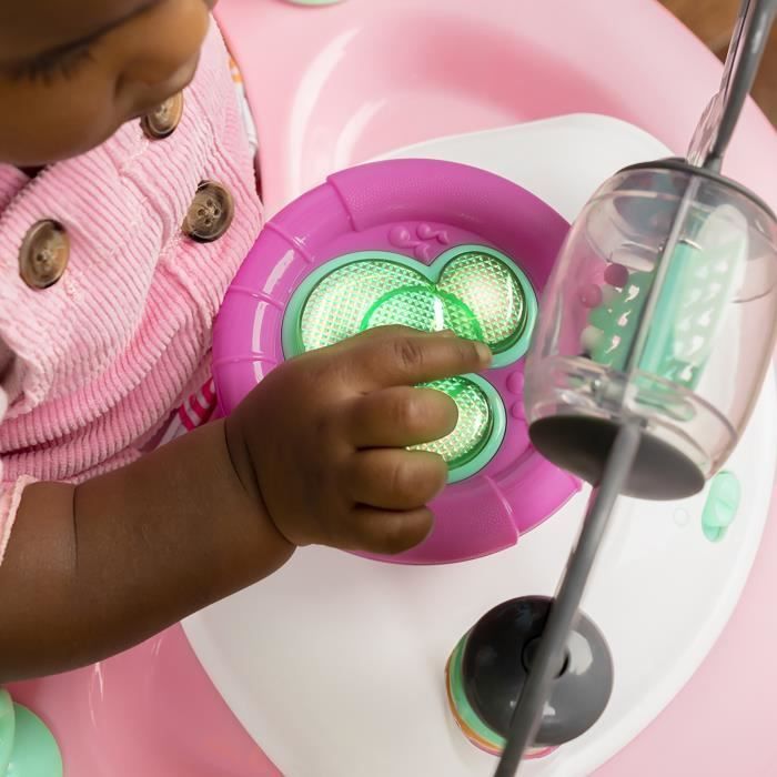 DISNEY BABY - MINNIE - 2-i-1 Konvertibel och Hopfällbar Gåstol för Flickor med Inbyggd Avtagbar Aktivitetsleksak, Babypresent